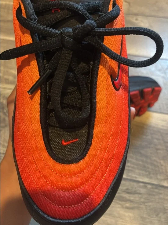 Nike Women's Black & Orange Low-Top Athletic Sneakers - Picture 2 of 4